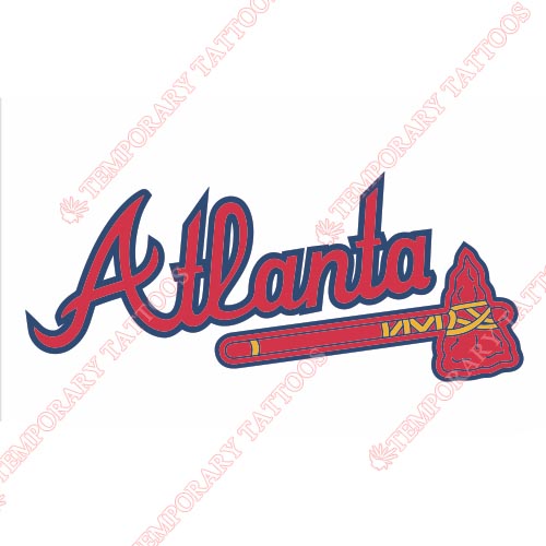 Atlanta Braves Customize Temporary Tattoos Stickers NO.1407